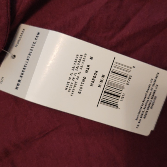 *FINAL SALE* NWT Men's Russell Athletic Maroon Tee Size M - Picture 4 of 7